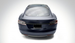 Tesla Model S Stealth Wrapped Rear