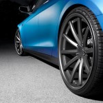 Tesla Model S Vossen Aftermarket Wheel Rear Close Up