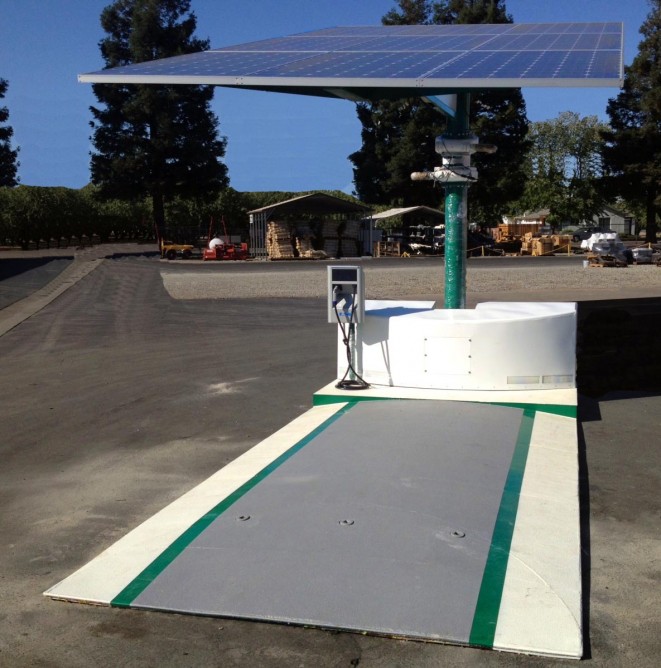 Portable Solar Powered EV Charging Station