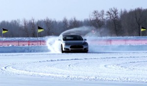 Tesla Model S Snow