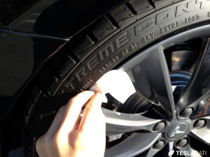 Rimblade Tesla Model S Wheel Protector Installation 3M IPA Wipe
