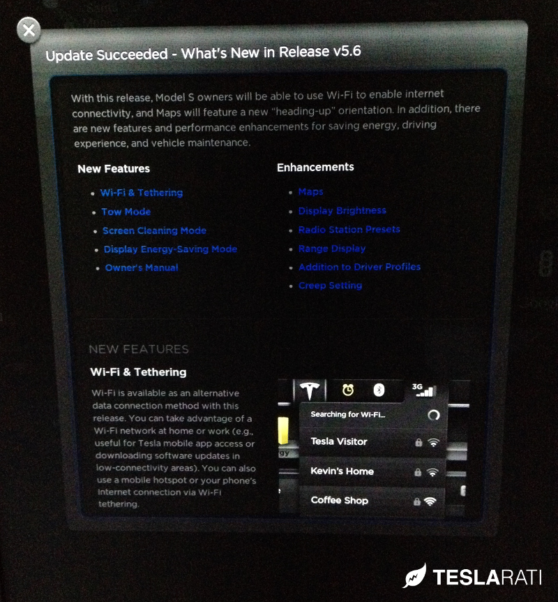 Tesla Model S Firmware 5.6 Release Notes