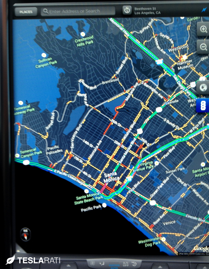 Tesla Model S Firmware 5.6 Maps Compass