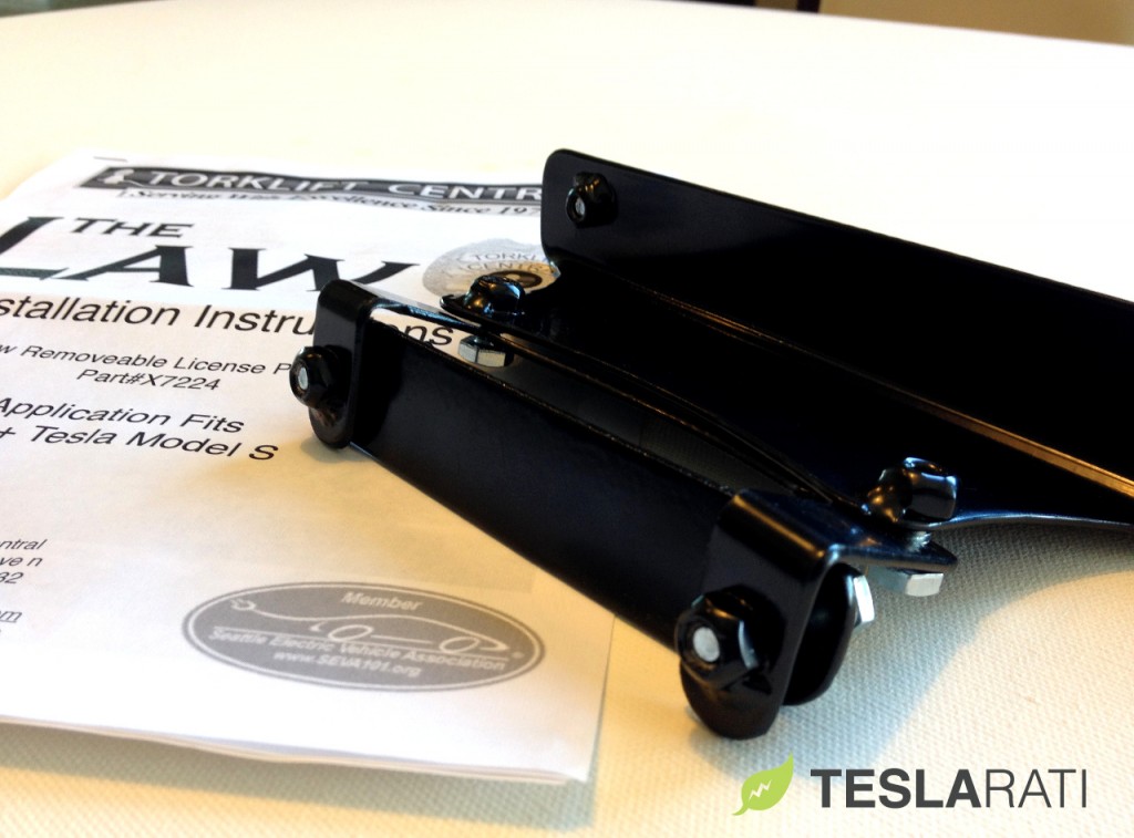 Torklift The Law Removable Tesla Model S Front License Plate Frame