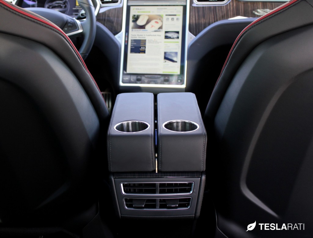 PARZ Premium Tesla Model S Rear Seat Cup Holders