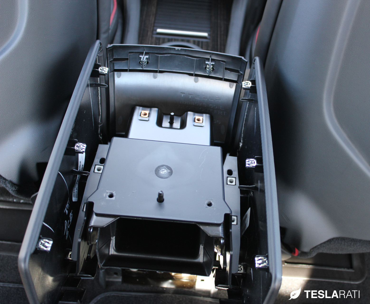 PARZ Premium Tesla Model S Rear Seat Cup Holders Install