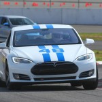 48 Tesla Racing on Nascar Track