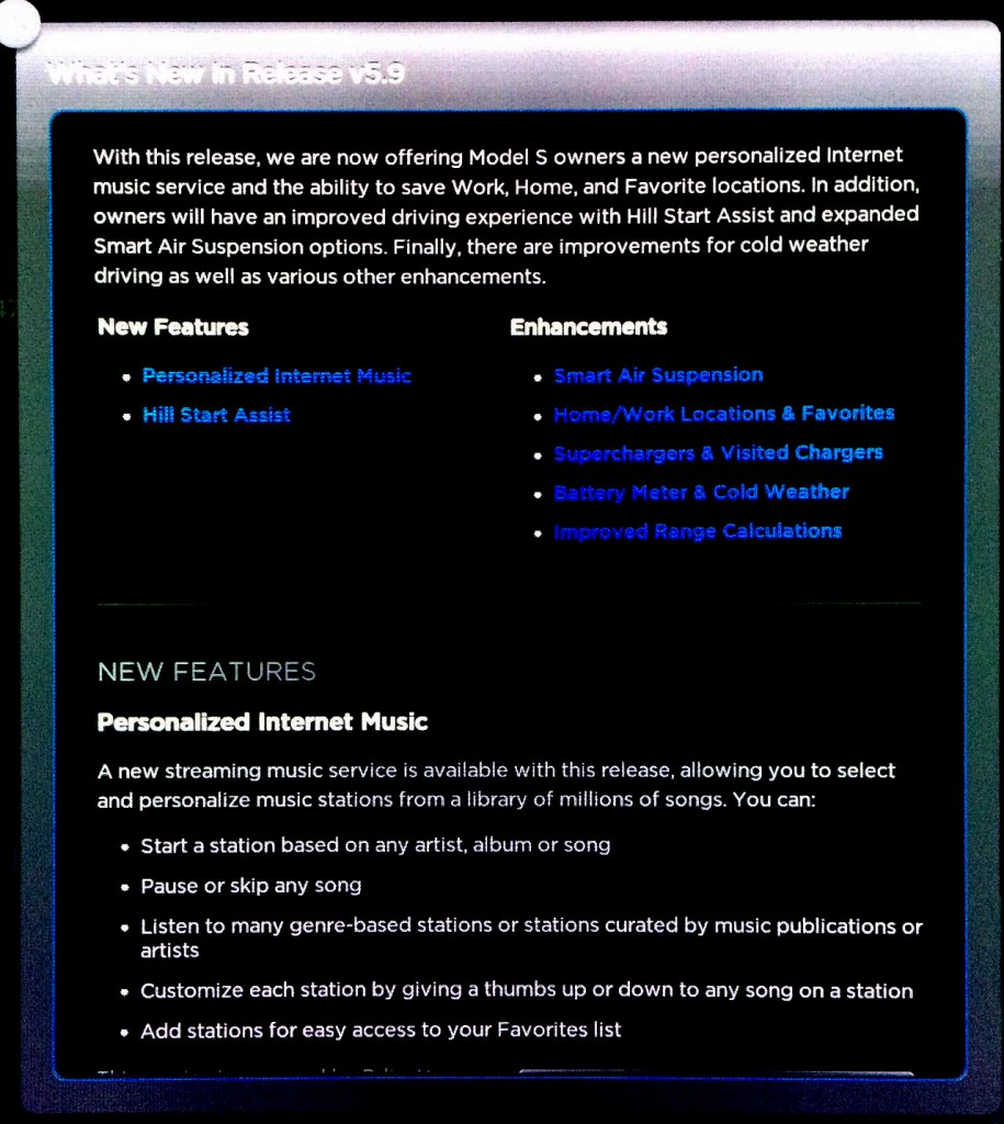 Tesla Firmware 5 9 Whats New