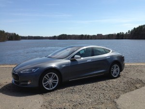 Model S by lake