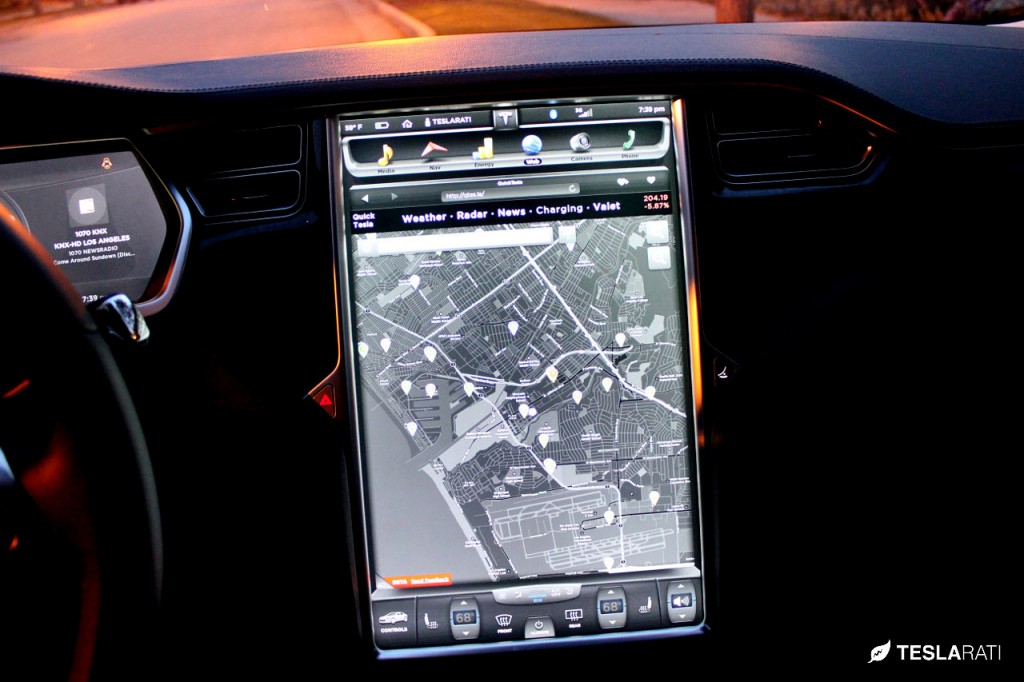 Quick Tesla App Charger: Tesla Model S Web Browser