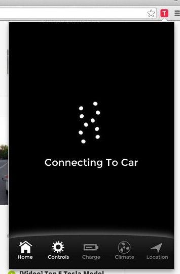 Tesla Model S Control App Connecting