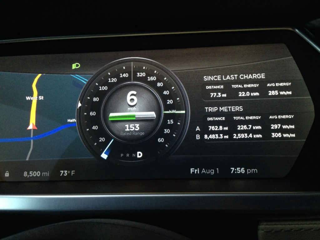 Tesla Model S dash display