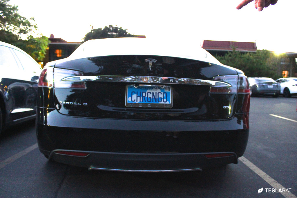 Tesla Vanity Plate "CHRGNGP"
