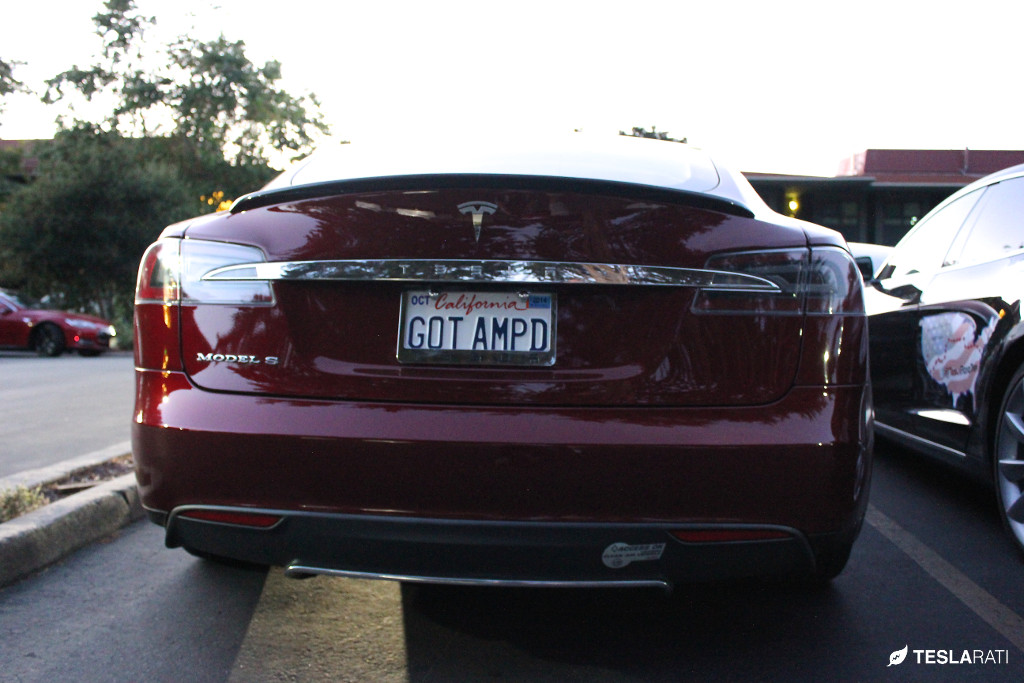 Tesla Vanity Plate "GOT AMPD"