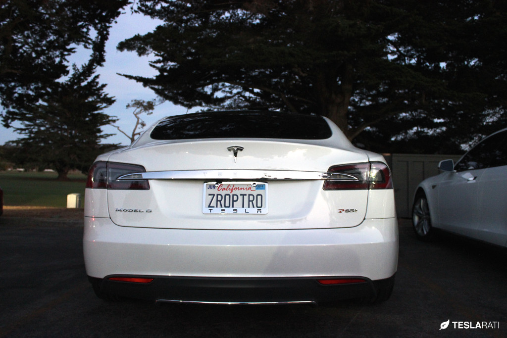 Tesla Vanity Plate "ZROPTRO"