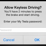 Tesla Keyless Driving (Firmware 6.0): password prompt