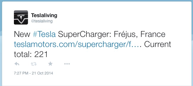 Supercharger Tweet