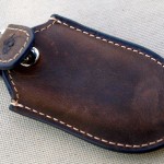 Rustic Leather Tesla Model S Key Fob Holder