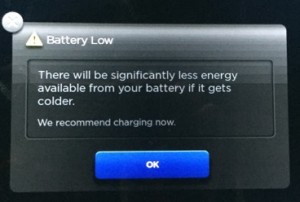 Tesla road trip cold battery warning