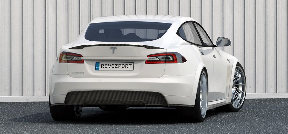 RevoZport Carbon Fiber Widebody Tesla Rear