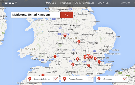 Supercharging stations in the UK are finding their groove. (Source: TM)