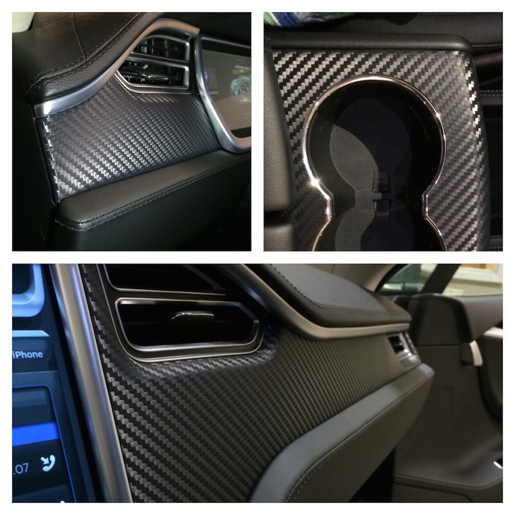 Tesla Model S Carbon Fiber Interior Trim Wrap