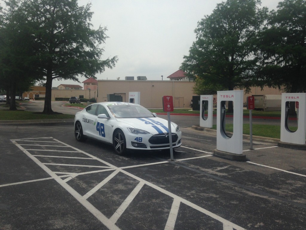 Teslarati 48 charging at Tesla Supercharger San Marcos, TX