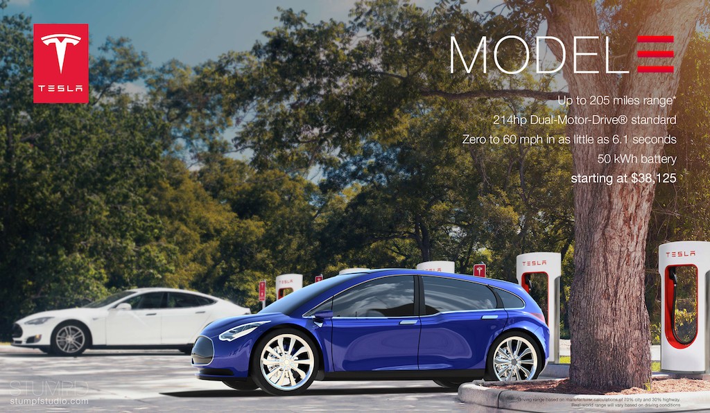 Tesla Model 3 concept car from Stumpf
