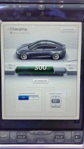 Tesla screen Charging