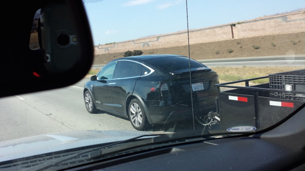 Model X hauling freight with Class III hitch