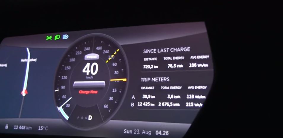Tesla P85D sets mileage record