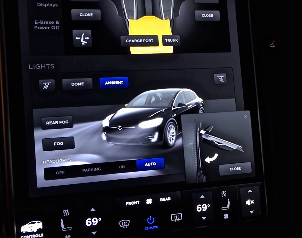 Tesla Model X Firmware 7.0 Controls