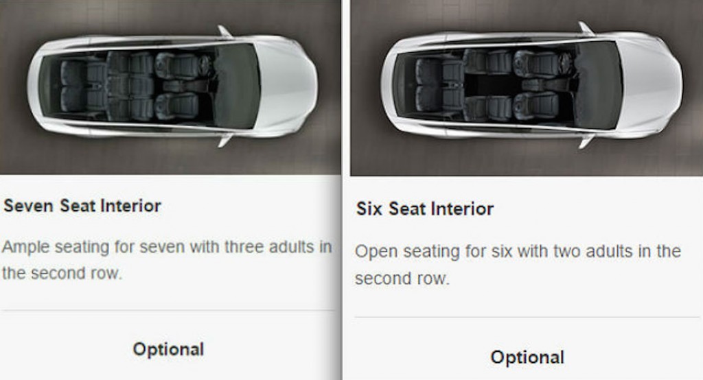 Model X 6 passenger seating option