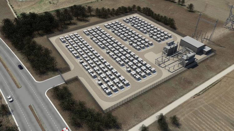 Grid scale electricity storage concept via Tesla Energy