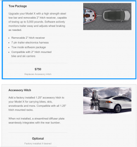 Model X towing package