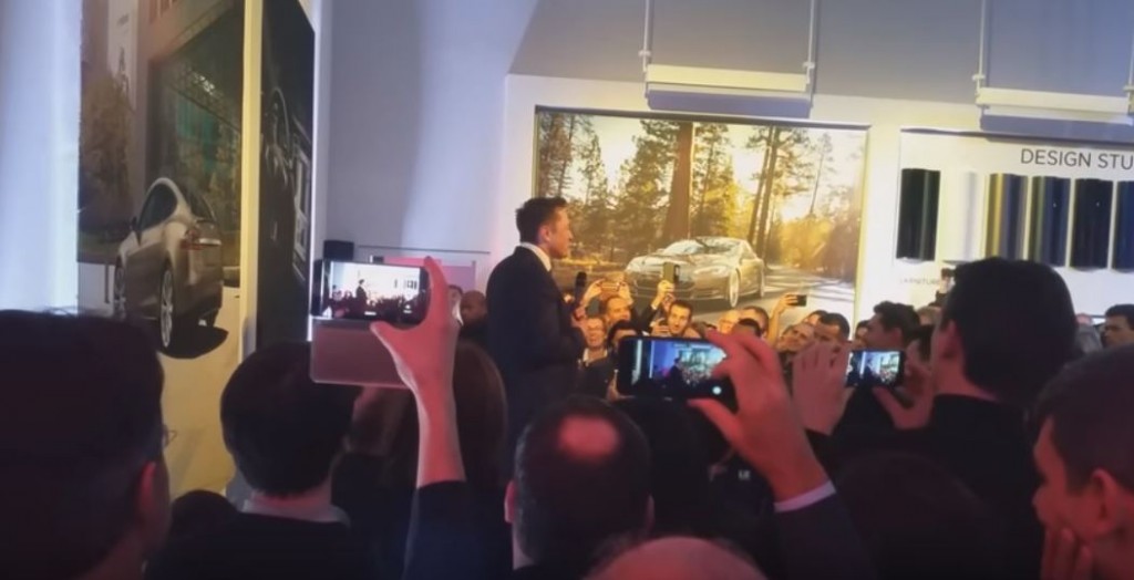 Elon Musk on range and battery size during his visit to Tesla Paris