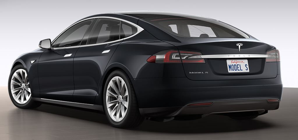 Tesla 19" Slipstream Wheels on Black Model S