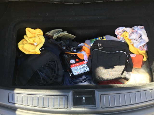 Cluttered Footwell