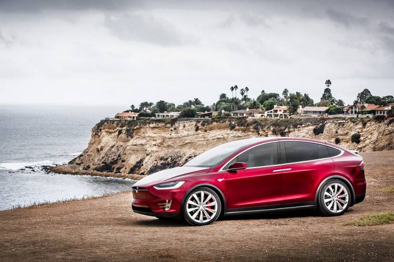 Model X in red