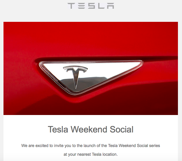 Tesla Weekend Social Invitation