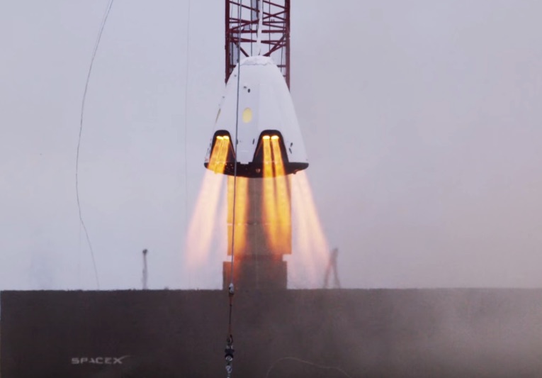Video of Dragon 2 hover test from SpaceX