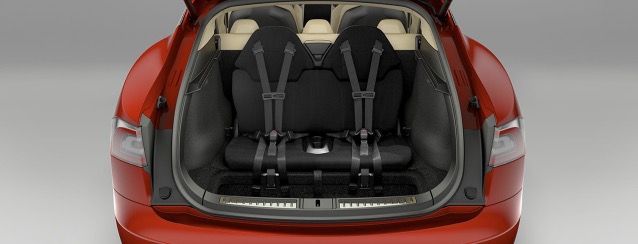 Tesla Model S rear child seats
