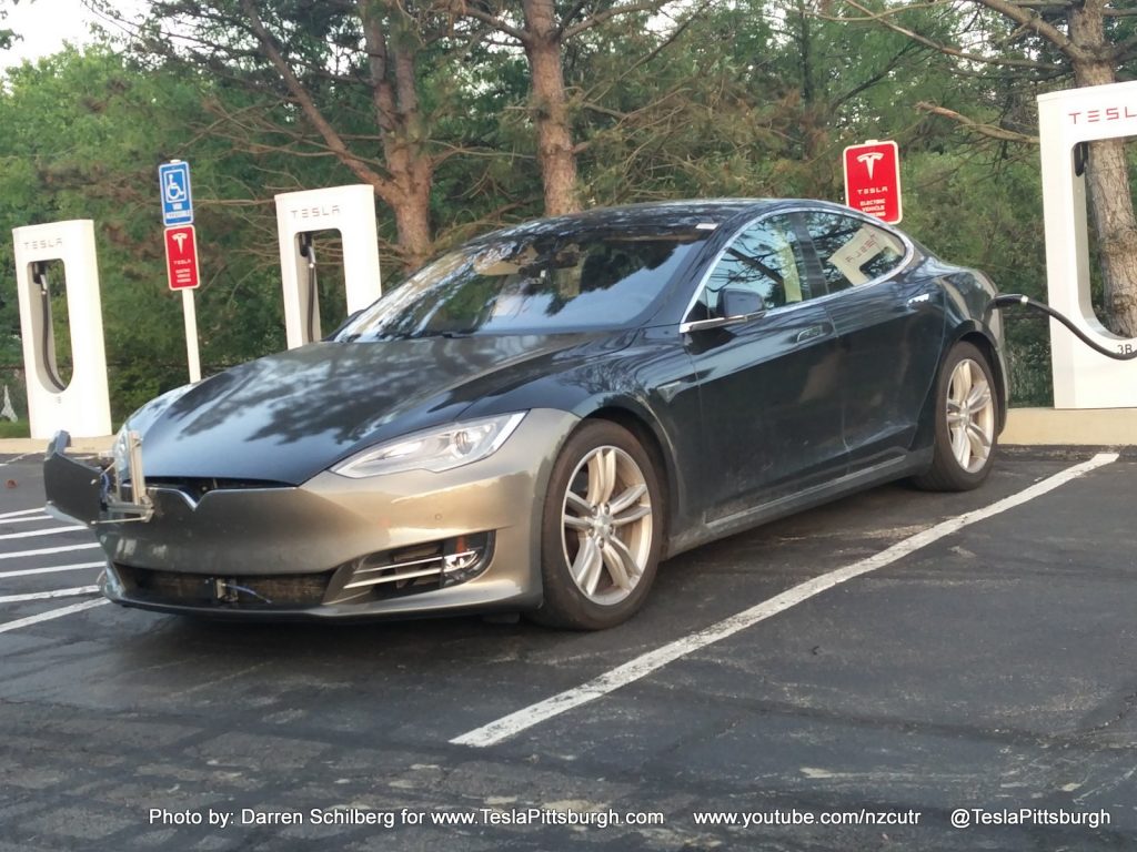 Tesla Model S mule with Autopilot 2.0 hardware