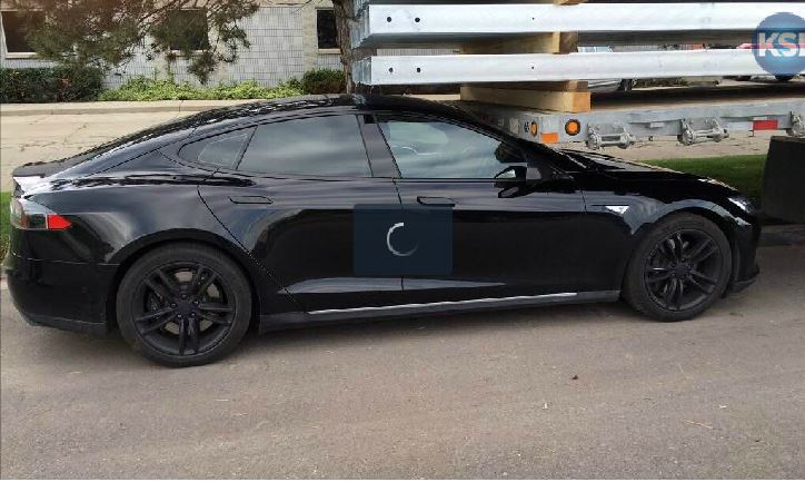 Tesla Model S after crash