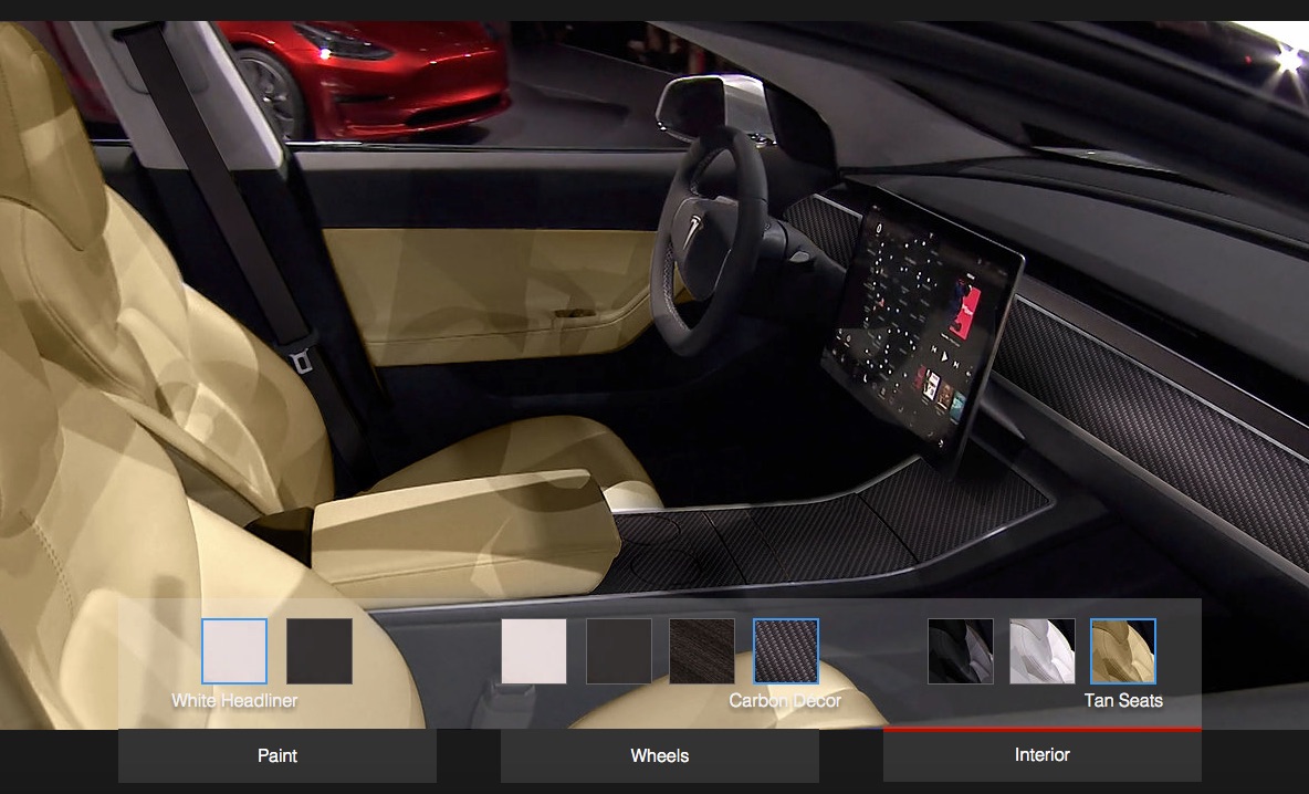 Tesla Fan Creates An Unofficial Model 3 Design Studio Configurator