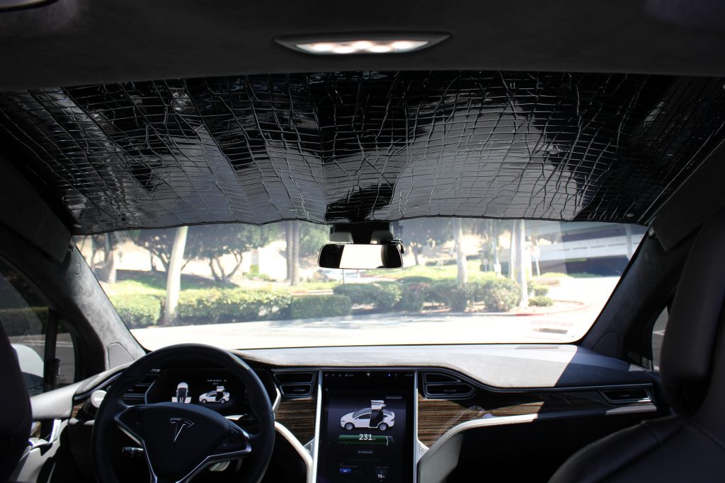 Tesla Model X HeatShield windshield sunshade