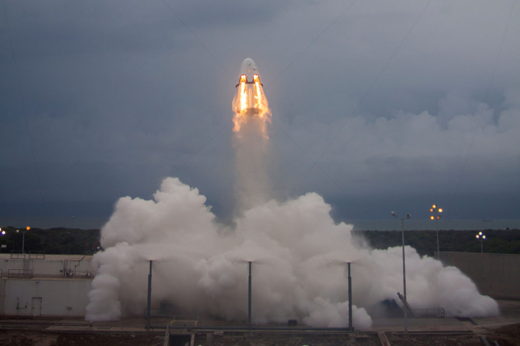 Crew Dragon during launch abort test | Credit: SpaceX