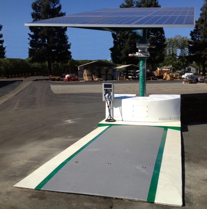 Portable Solar Powered Electric Vehicle Charging Stations