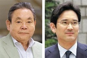 Samsung Group chairman Lee Kun-hee and his son Jae-yong