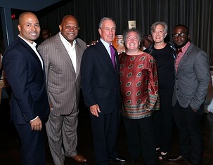 NEW YORK, NY – OCTOBER 02:  (L-R) VP of Development & Public Affairs Glenn E. Martin, actor/director Charles S. Dutton,  New York Mayor Michael Bloomberg, President and CEO JoAnne Page, Board Chair Betty P. Rauch and Roodbenson Pascal attend The Fortune Society 2013 Fall Benefit at Tribeca Rooftop on October 2, 2013 in New York City.
